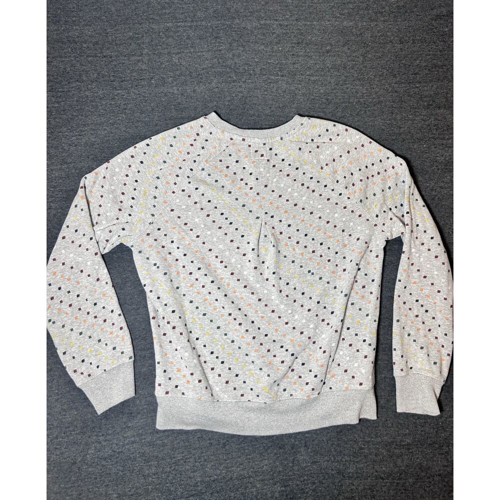 prAna Women's Crew Neck Fleece Pullover Sweatshirt Raglan Geometric M - Picture 2 of 9